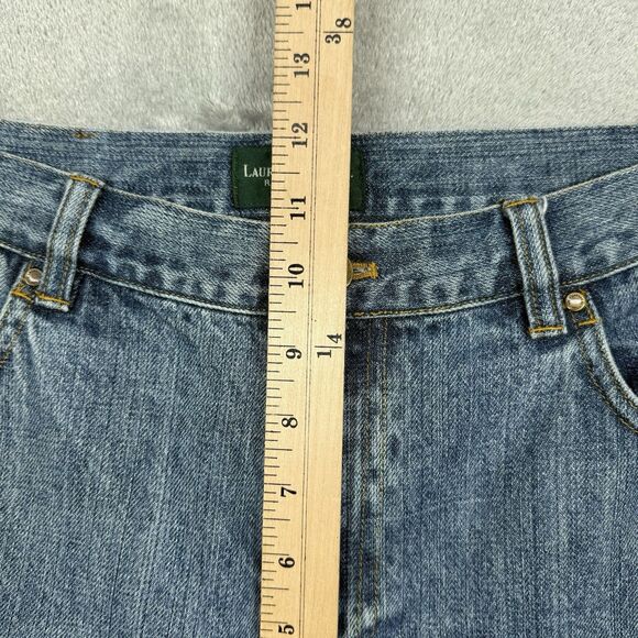 Lauren Jeans Co Womens 12 Blue Cotton Denim Bootcut Light Wash Casual Pockets - Picture 6 of 11